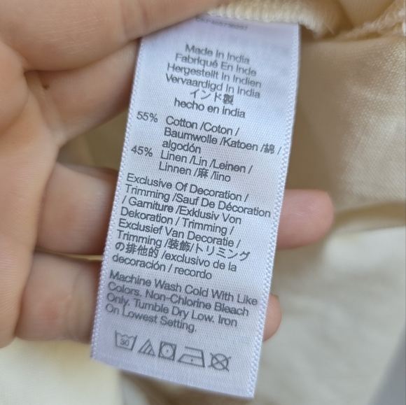 Madewell New Cream Embroidered Linen Tropical Floral Shirt Jacket Size Large - Picture 13 of 15